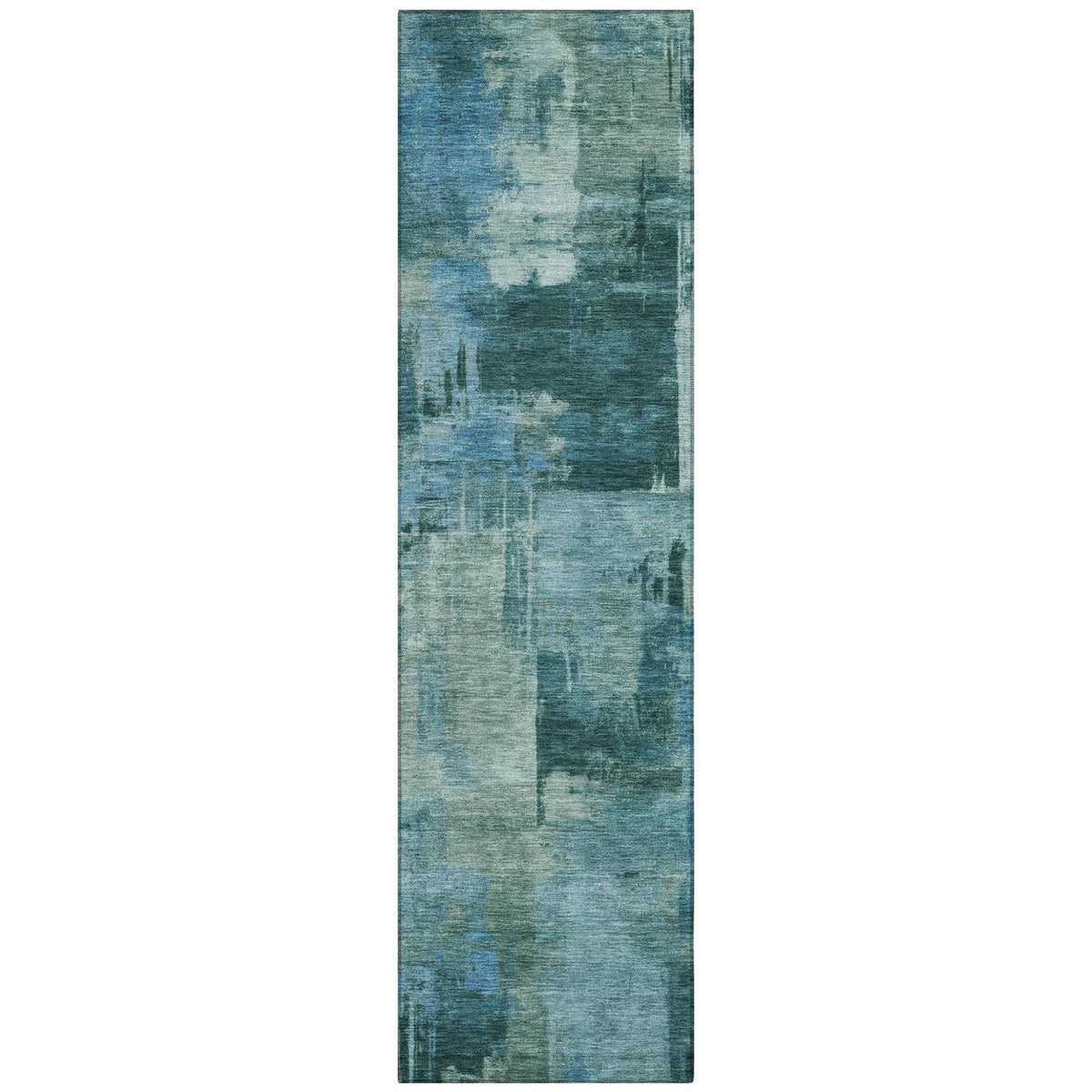 Addison Chantille ACN2069 Abstract Machine Made Transitional Teal Rug