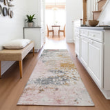 Addison Chantille ACN2070 Abstract Machine Made Transitional Pink Rug