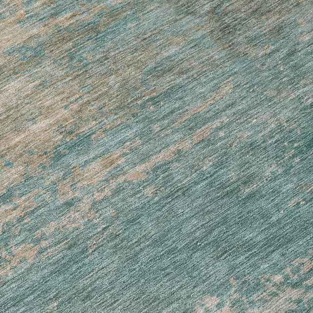 Addison Chantille ACN2071 Abstract Machine Made Transitional Aqua Rug