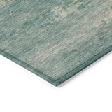 Addison Chantille ACN2071 Abstract Machine Made Transitional Aqua Rug