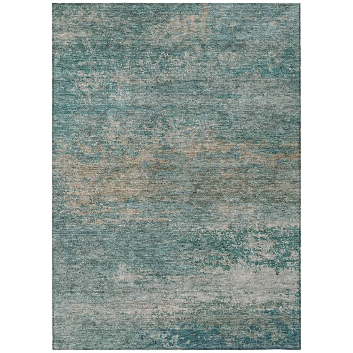 Addison Chantille ACN2071 Abstract Machine Made Transitional Aqua Rug