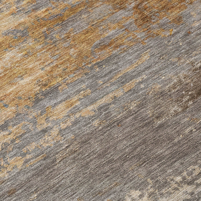 Addison Chantille ACN2071 Abstract Machine Made Transitional Brown Rug