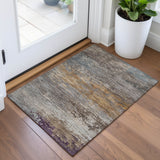 Addison Chantille ACN2071 Abstract Machine Made Transitional Brown Rug