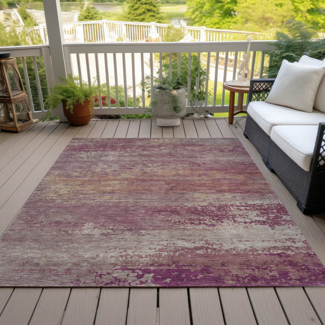Addison Chantille ACN2071 Abstract Machine Made Transitional Merlot Rug