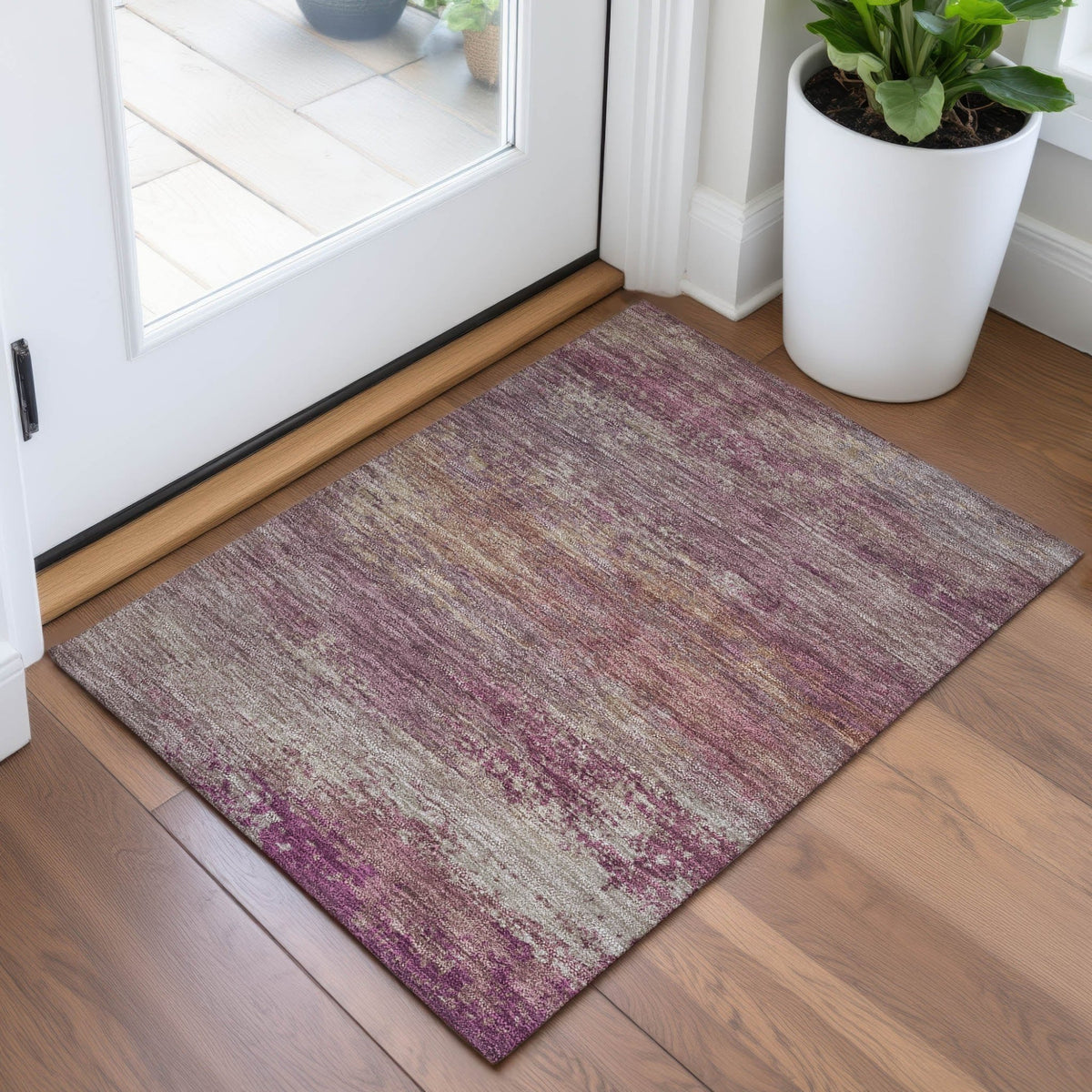 Addison Chantille ACN2071 Abstract Machine Made Transitional Merlot Rug