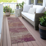 Addison Chantille ACN2071 Abstract Machine Made Transitional Merlot Rug