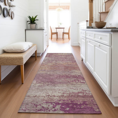 Addison Chantille ACN2071 Abstract Machine Made Transitional Merlot Rug