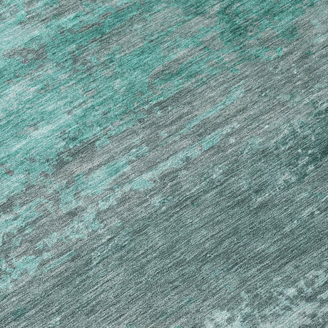Addison Chantille ACN2071 Abstract Machine Made Transitional Teal Rug