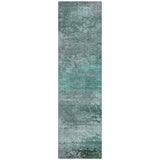 Addison Chantille ACN2071 Abstract Machine Made Transitional Teal Rug
