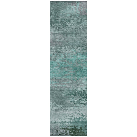 Addison Chantille ACN2071 Abstract Machine Made Transitional Teal Rug