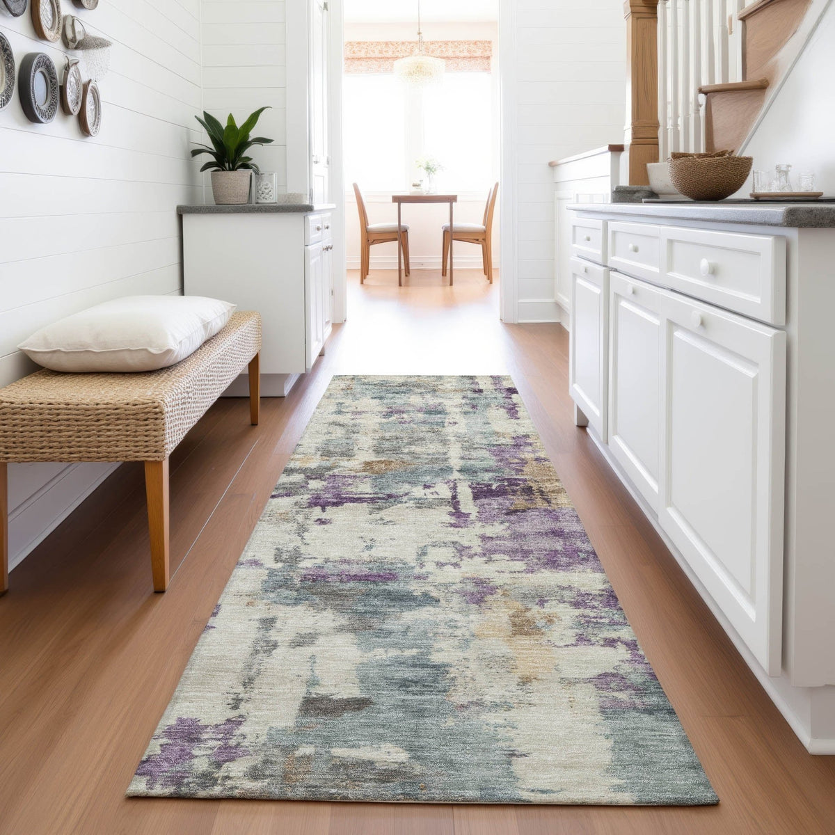 Addison Chantille ACN2072 Abstract Machine Made Transitional Linen Rug
