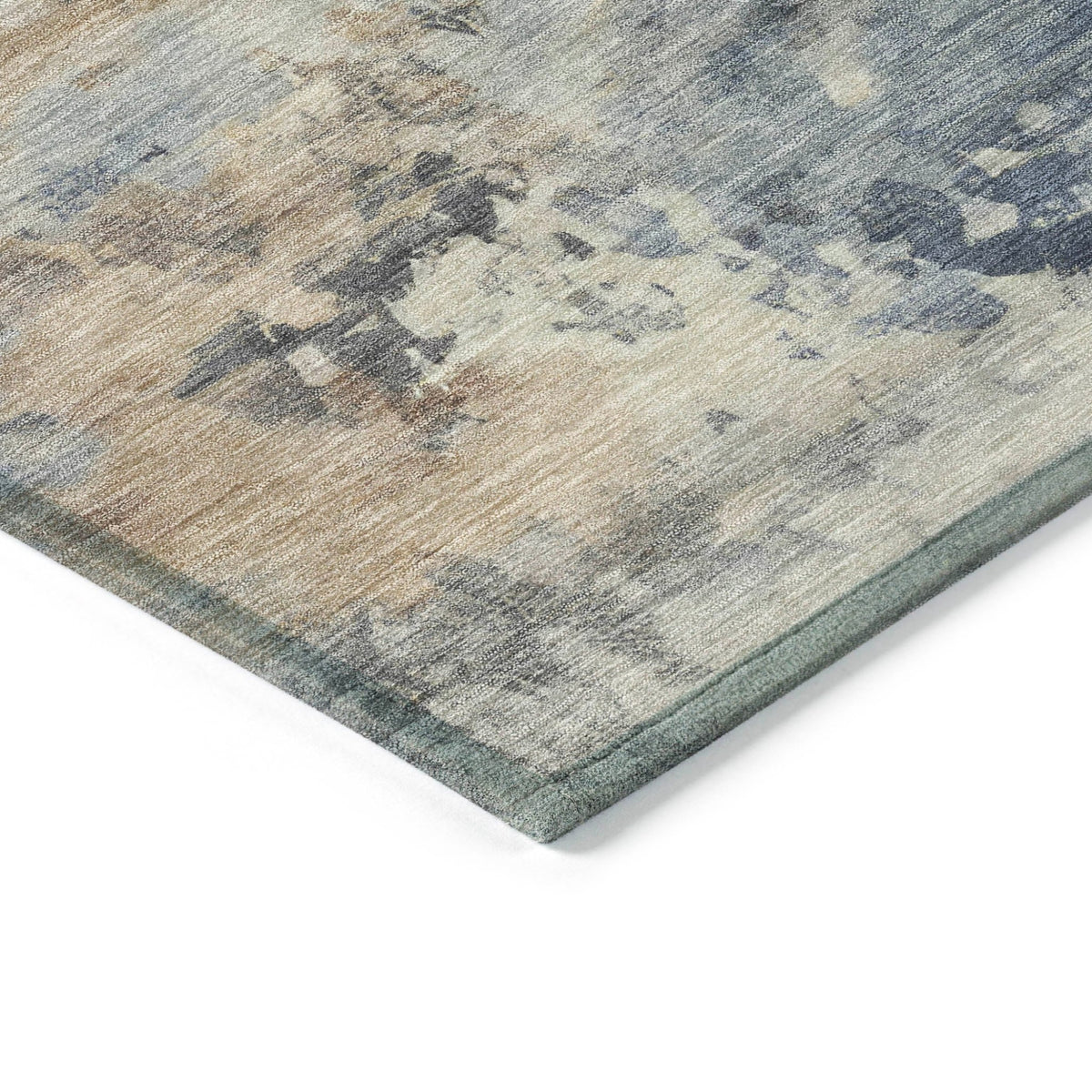 Addison Chantille ACN2073 Abstract Machine Made Transitional Denim Rug