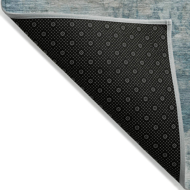 Addison Chantille ACN2073 Abstract Machine Made Transitional Teal Rug