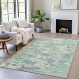 Addison Chantille ACN2074 Abstract Machine Made Transitional Teal Rug
