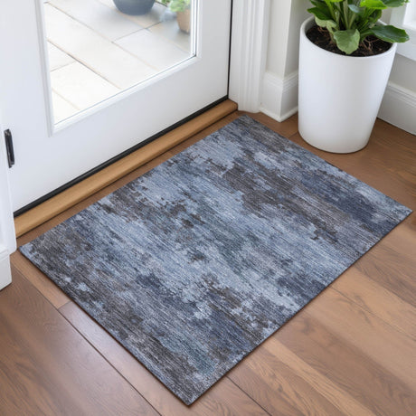 Addison Chantille ACN2075 Abstract Machine Made Transitional Blue Rug