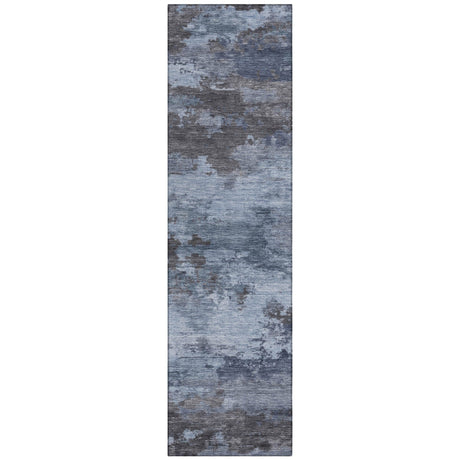 Addison Chantille ACN2075 Abstract Machine Made Transitional Blue Rug