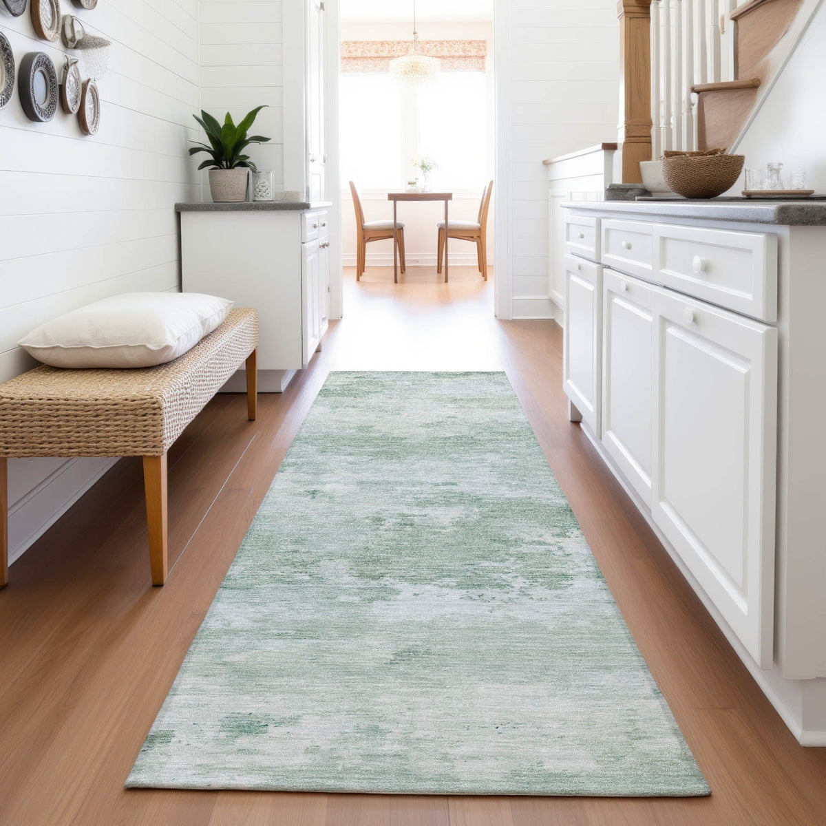 Addison Chantille ACN2075 Abstract Machine Made Transitional Mint Rug