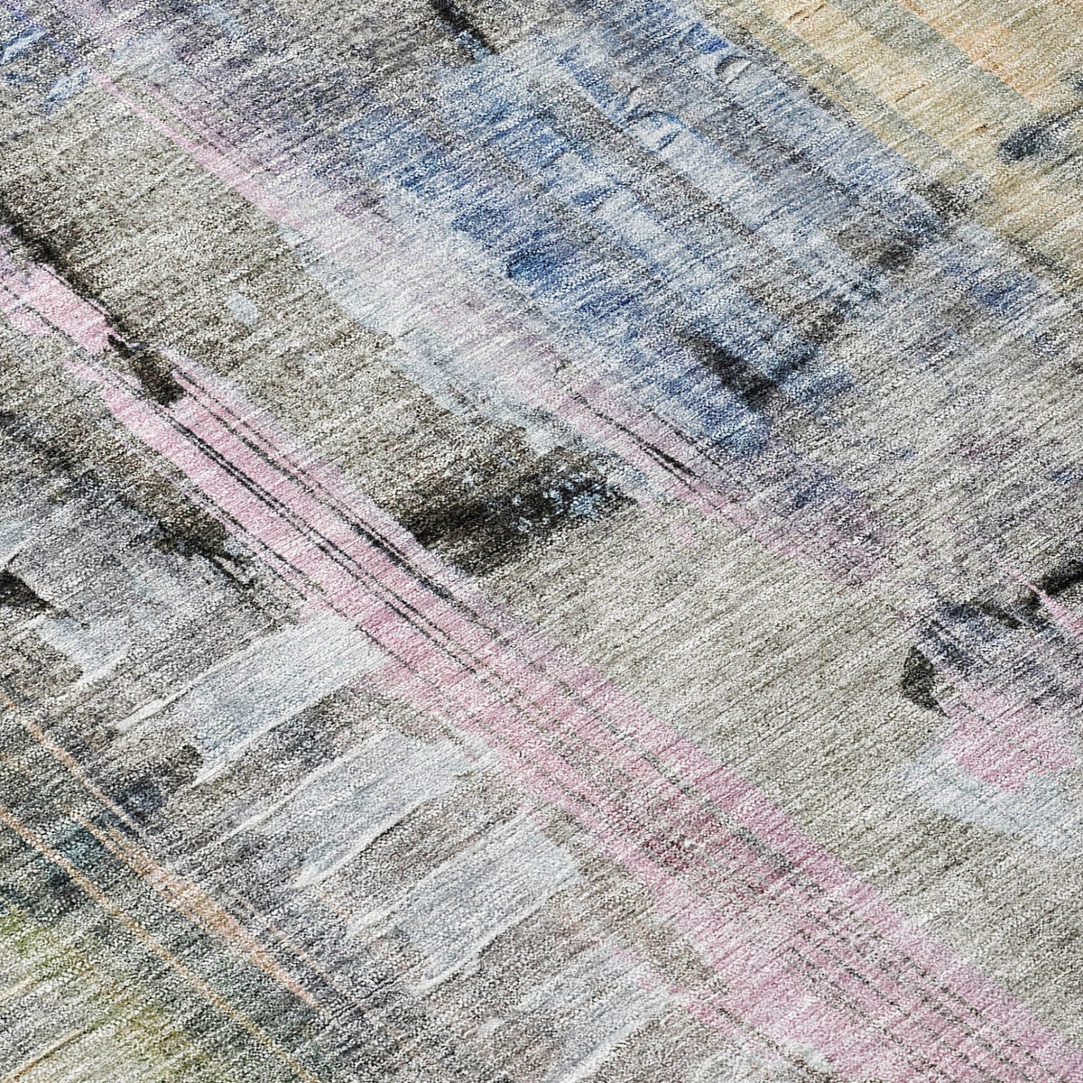 Addison Chantille ACN2076 Abstract Machine Made Transitional Blue Rug