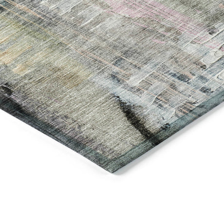 Addison Chantille ACN2076 Abstract Machine Made Transitional Blue Rug