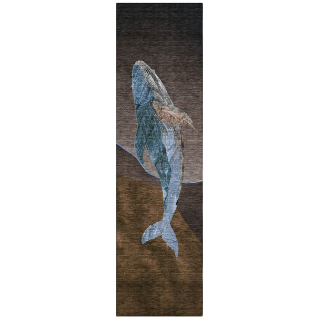 Addison Chantille ACN2078 Coastal Machine Made Transitional Brown Rug