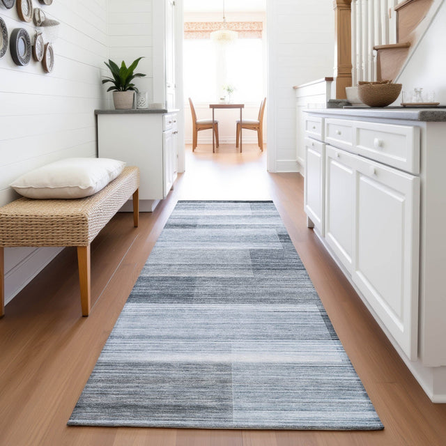 Addison Chantille ACN2082 Stripes Machine Made Transitional Denim Rug