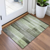 Addison Chantille ACN2082 Stripes Machine Made Transitional Green Rug