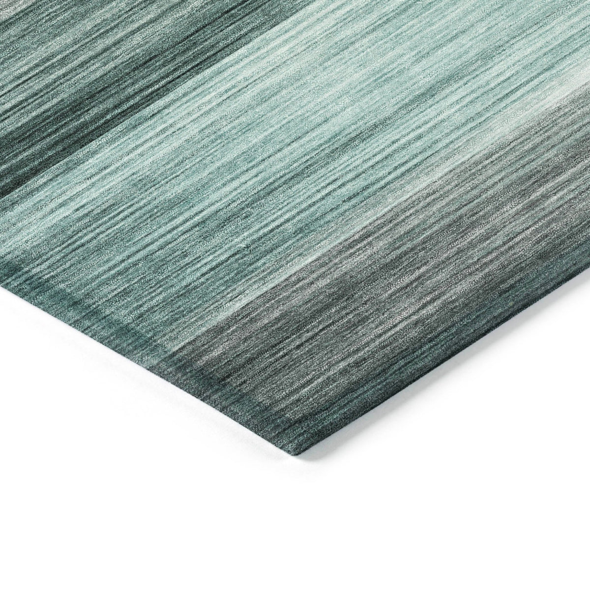 Addison Chantille ACN2082 Stripes Machine Made Transitional Teal Rug