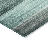 Addison Chantille ACN2082 Stripes Machine Made Transitional Teal Rug