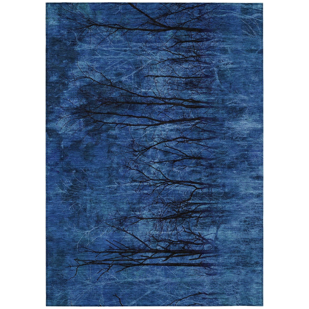 Addison Chantille ACN2083 Floral Machine Made Transitional Blue Rug