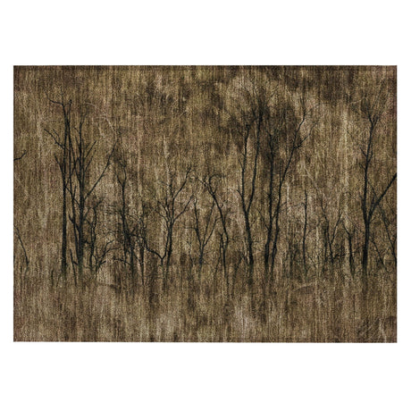 Addison Chantille ACN2083 Floral Machine Made Transitional Brown Rug