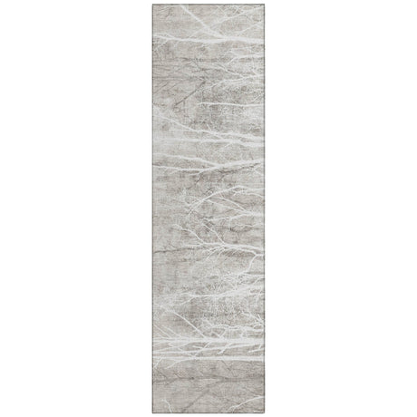 Addison Chantille ACN2083 Floral Machine Made Transitional Silver Rug