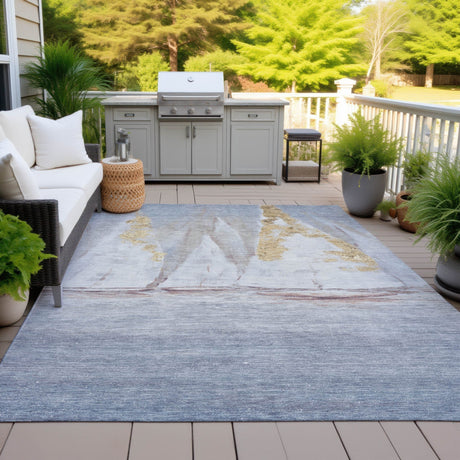 Addison Chantille ACN2084 Coastal Machine Made Transitional Blue Rug