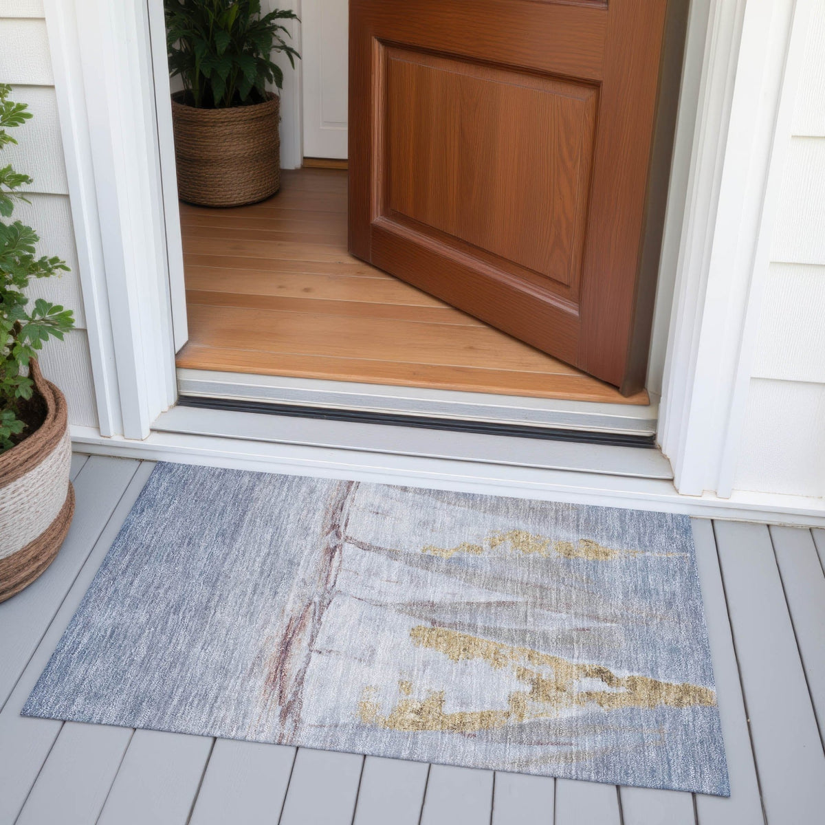 Addison Chantille ACN2084 Coastal Machine Made Transitional Blue Rug