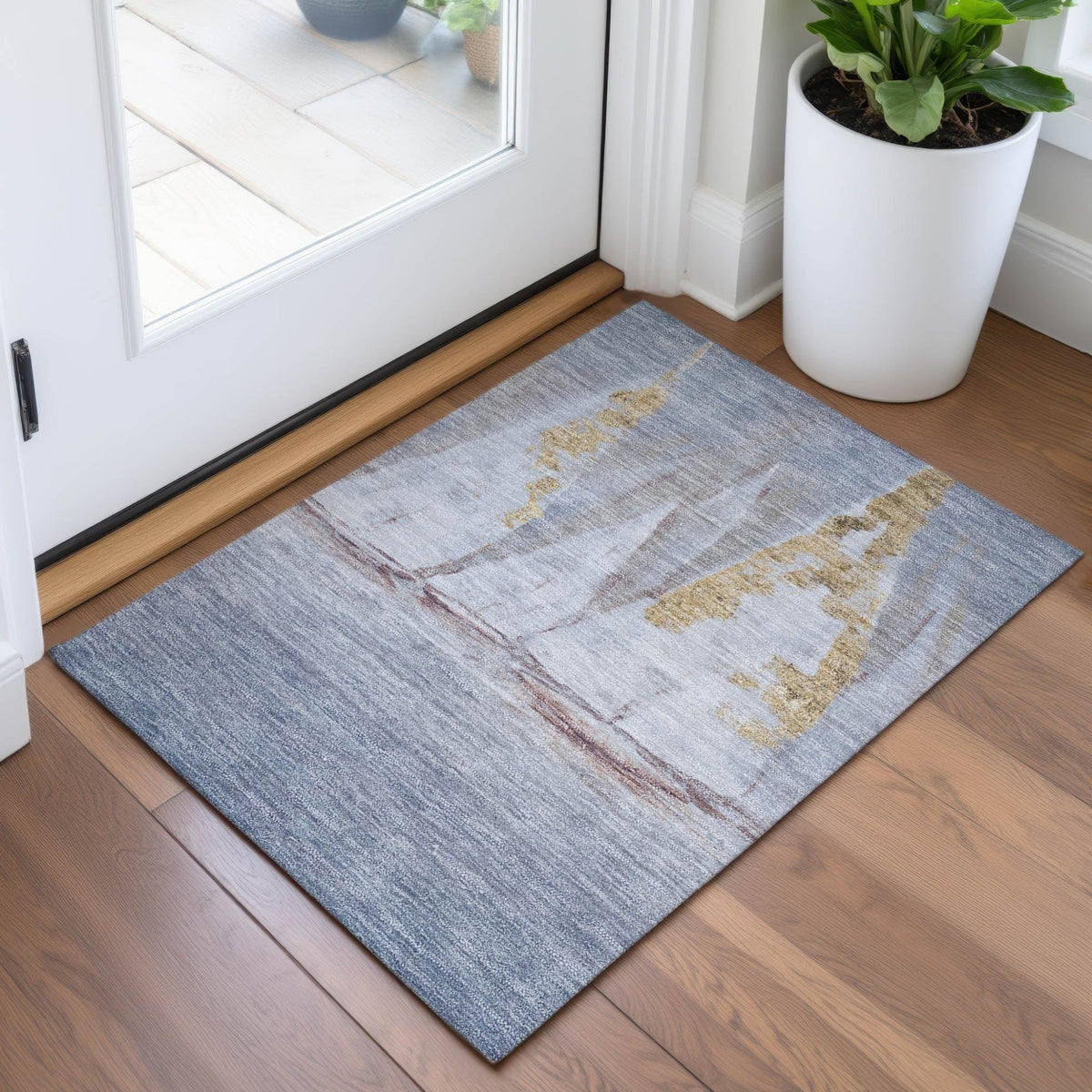 Addison Chantille ACN2084 Coastal Machine Made Transitional Blue Rug