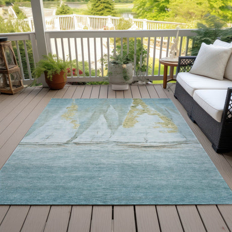 Addison Chantille ACN2084 Coastal Machine Made Transitional Teal Rug