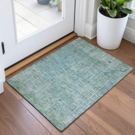 Addison Chantille ACN2087 Abstract Machine Made Transitional Teal Rug