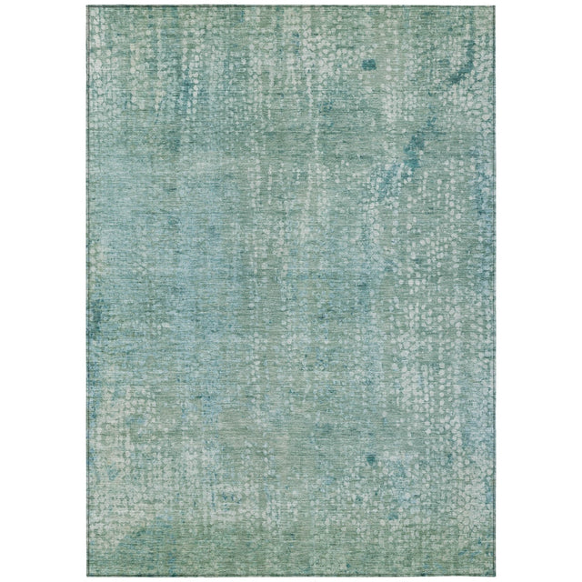 Addison Chantille ACN2087 Abstract Machine Made Transitional Teal Rug