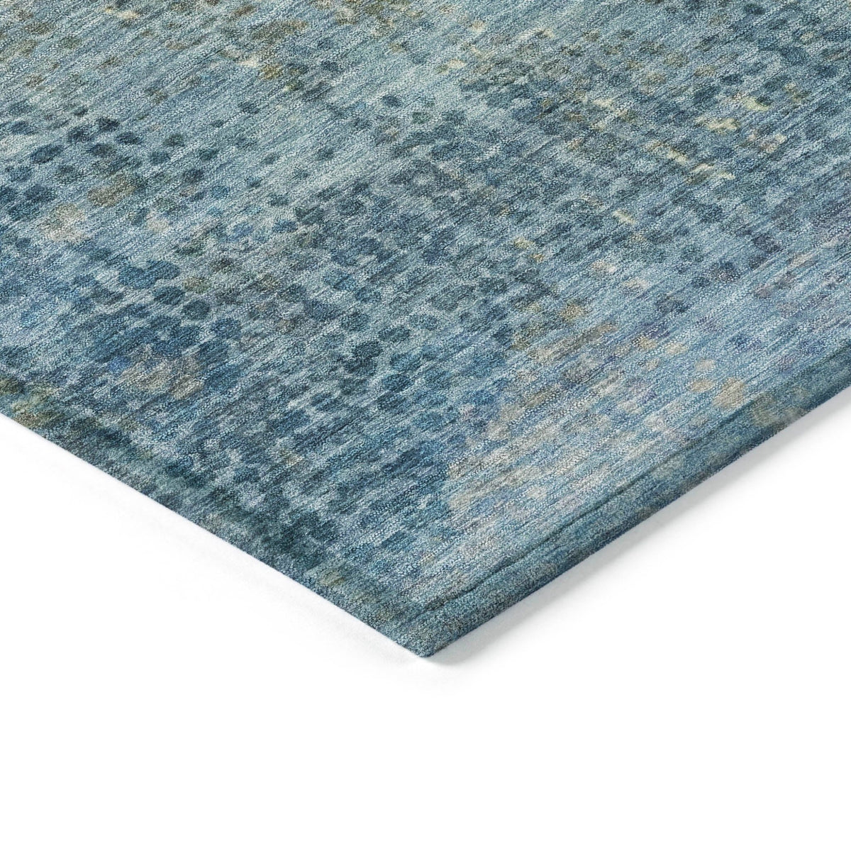 Addison Chantille ACN2088 Abstract Machine Made Transitional Blue Rug