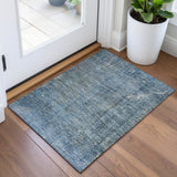 Addison Chantille ACN2088 Abstract Machine Made Transitional Blue Rug