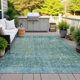 Addison Chantille ACN2088 Abstract Machine Made Transitional Teal Rug