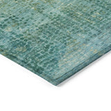 Addison Chantille ACN2088 Abstract Machine Made Transitional Teal Rug