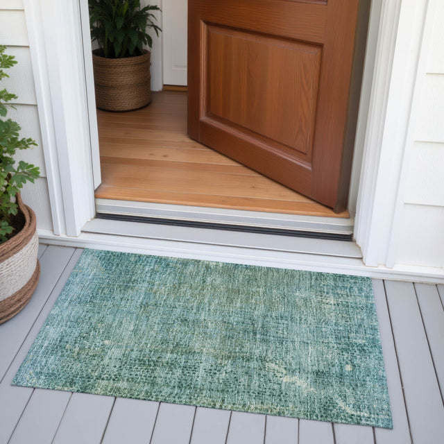 Addison Chantille ACN2088 Abstract Machine Made Transitional Teal Rug
