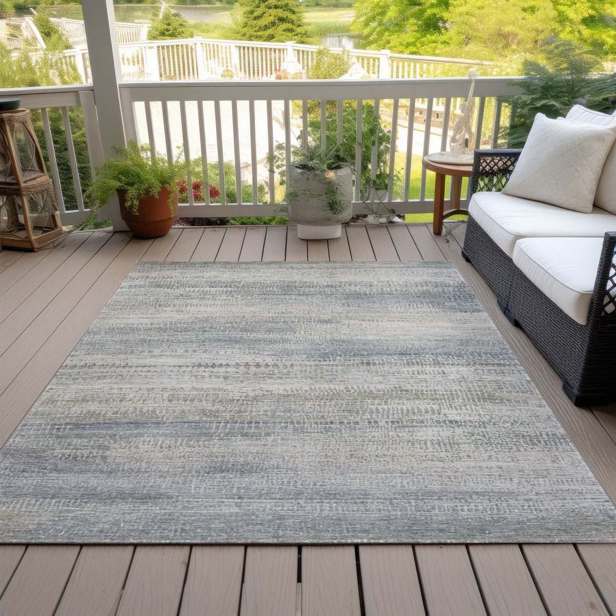Addison Chantille ACN2089 Abstract Machine Made Transitional Linen Rug