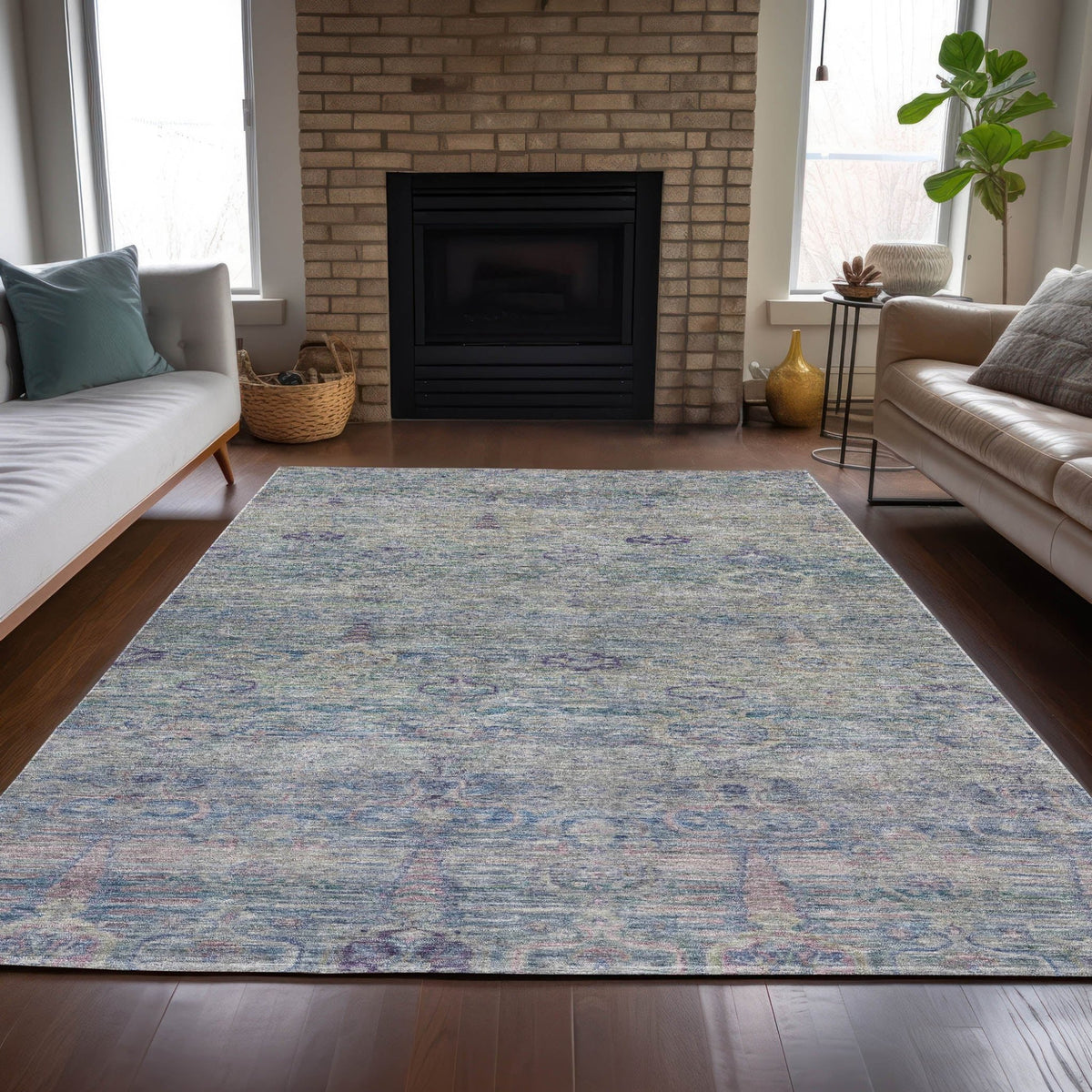 Addison Chantille ACN2090 Global Machine Made Traditional Plum Rug
