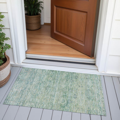 Addison Chantille ACN2090 Global Machine Made Traditional Teal Rug