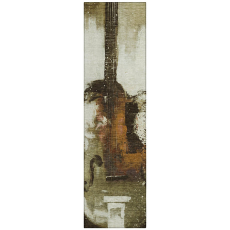 Addison Chantille ACN2091 Music Machine Made Transitional Brown Rug