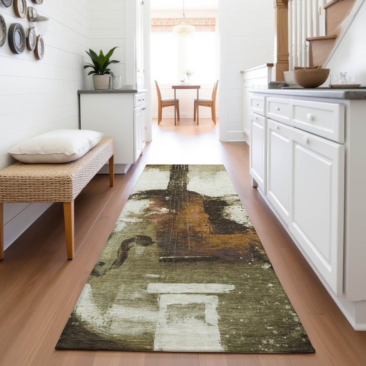 Addison Chantille ACN2091 Music Machine Made Transitional Brown Rug