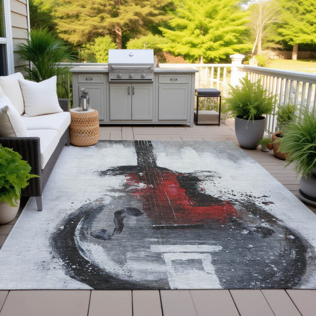 Addison Chantille ACN2091 Music Machine Made Transitional Gray Rug