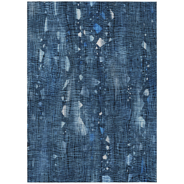 Addison Chantille ACN2092 Abstract Machine Made Transitional Blue Rug