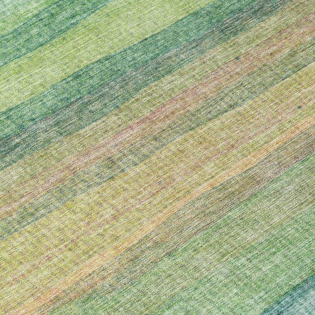 Addison Chantille ACN2093 Stripes Machine Made Transitional Aloe Rug